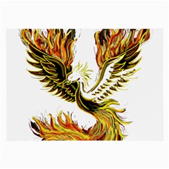 Phoenix-bird-fire-bright-red-swing Large Glasses Cloth