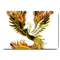 Phoenix-bird-fire-bright-red-swing Large Doormat 