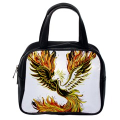 Phoenix-bird-fire-bright-red-swing Classic Handbag (one Side)