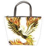 Phoenix-bird-fire-bright-red-swing Bucket Bag Front