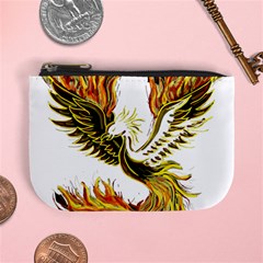 Phoenix-bird-fire-bright-red-swing Mini Coin Purse by Jancukart