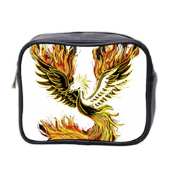 Phoenix-bird-fire-bright-red-swing Mini Toiletries Bag (two Sides) by Jancukart