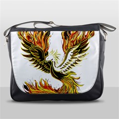 Phoenix-bird-fire-bright-red-swing Messenger Bag