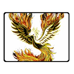 Phoenix-bird-fire-bright-red-swing Double Sided Fleece Blanket (small)  by Jancukart