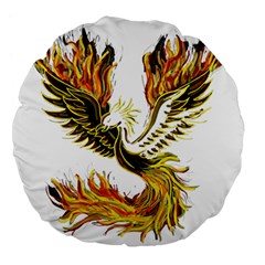 Phoenix-bird-fire-bright-red-swing Large 18  Premium Flano Round Cushions