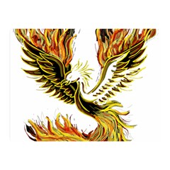 Phoenix-bird-fire-bright-red-swing Double Sided Flano Blanket (mini) 