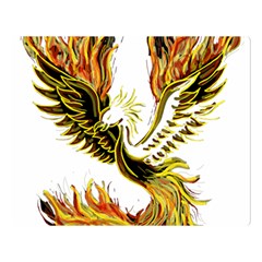 Phoenix-bird-fire-bright-red-swing Double Sided Flano Blanket (Large) 