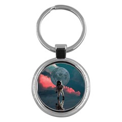 Astronaut-moon-space-nasa-planet Key Chain (round)