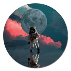 Astronaut-moon-space-nasa-planet Magnet 5  (round) by Jancukart