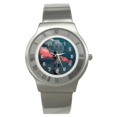 Astronaut-moon-space-nasa-planet Stainless Steel Watch