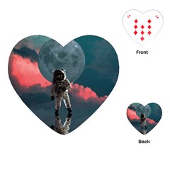 Astronaut-moon-space-nasa-planet Playing Cards Single Design (heart)