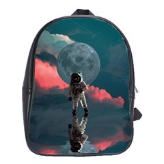 Astronaut-moon-space-nasa-planet School Bag (large) by Jancukart