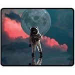 Astronaut-moon-space-nasa-planet Double Sided Fleece Blanket (Medium)  58.8 x47.4  Blanket Front