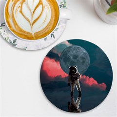 Astronaut-moon-space-nasa-planet Uv Print Round Tile Coaster