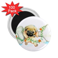 Pug-watercolor-cute-animal-dog 2 25  Magnets (100 Pack)  by Jancukart