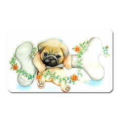 Pug-watercolor-cute-animal-dog Magnet (rectangular)