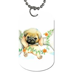 Pug-watercolor-cute-animal-dog Dog Tag (one Side)