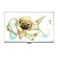 Pug-watercolor-cute-animal-dog Business Card Holder