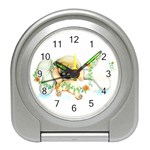 Pug-watercolor-cute-animal-dog Travel Alarm Clock Front