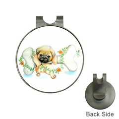 Pug-watercolor-cute-animal-dog Hat Clips With Golf Markers by Jancukart