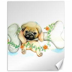 Pug-watercolor-cute-animal-dog Canvas 16  X 20 