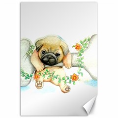 Pug-watercolor-cute-animal-dog Canvas 20  X 30 