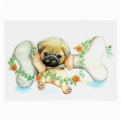 Pug-watercolor-cute-animal-dog Large Glasses Cloth