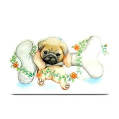 Pug-watercolor-cute-animal-dog Plate Mats by Jancukart