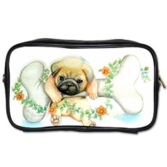 Pug-watercolor-cute-animal-dog Toiletries Bag (two Sides) by Jancukart