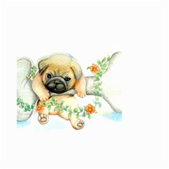 Pug-watercolor-cute-animal-dog Small Garden Flag (two Sides) by Jancukart