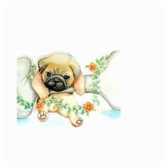 Pug-watercolor-cute-animal-dog Large Garden Flag (two Sides)