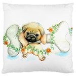 Pug-watercolor-cute-animal-dog Large Cushion Case (One Side) Front