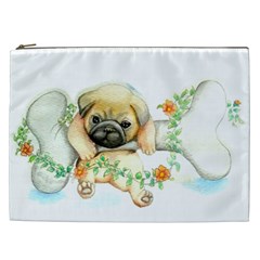 Pug-watercolor-cute-animal-dog Cosmetic Bag (xxl) by Jancukart