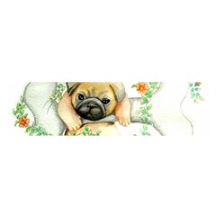 Pug-watercolor-cute-animal-dog Oblong Satin Scarf (16  X 60 )