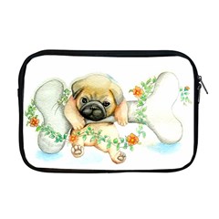 Pug-watercolor-cute-animal-dog Apple Macbook Pro 17  Zipper Case by Jancukart