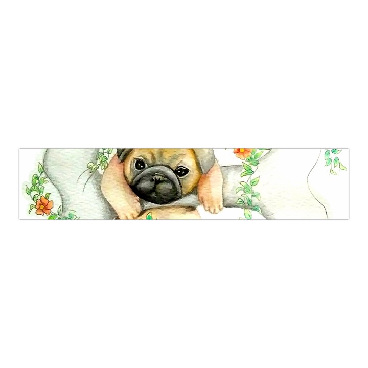 Pug-watercolor-cute-animal-dog Velvet Scrunchie