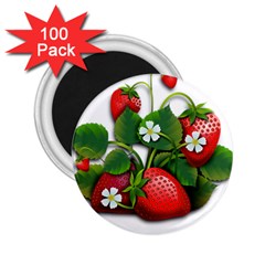 Strawberries-fruits-fruit-red 2 25  Magnets (100 Pack)  by Jancukart