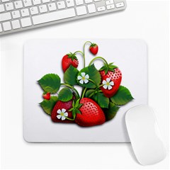 Strawberries-fruits-fruit-red Large Mousepads