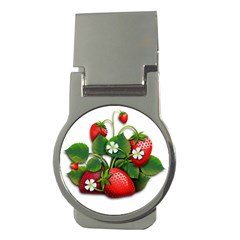 Strawberries-fruits-fruit-red Money Clips (round) 