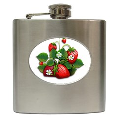 Strawberries-fruits-fruit-red Hip Flask (6 Oz)