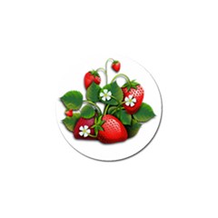 Strawberries-fruits-fruit-red Golf Ball Marker by Jancukart