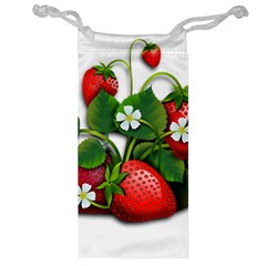 Strawberries-fruits-fruit-red Jewelry Bag by Jancukart