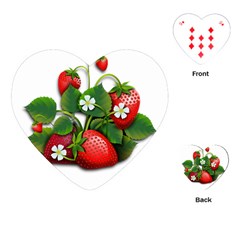 Strawberries-fruits-fruit-red Playing Cards Single Design (heart)