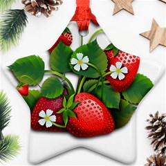 Strawberries-fruits-fruit-red Star Ornament (two Sides)