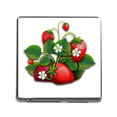 Strawberries-fruits-fruit-red Memory Card Reader (square 5 Slot)