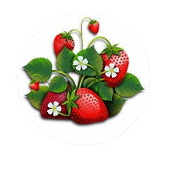 Strawberries-fruits-fruit-red Mini Round Pill Box by Jancukart