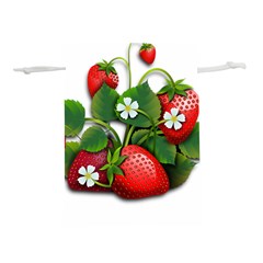 Strawberries-fruits-fruit-red Lightweight Drawstring Pouch (l) by Jancukart