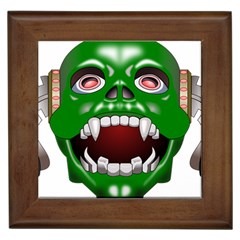 Monster-mask-alien-horror-devil Framed Tile by Jancukart