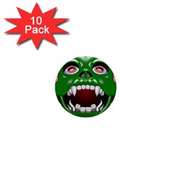 Monster-mask-alien-horror-devil 1  Mini Buttons (10 Pack) 