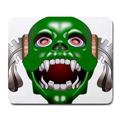 Monster-mask-alien-horror-devil Large Mousepads by Jancukart